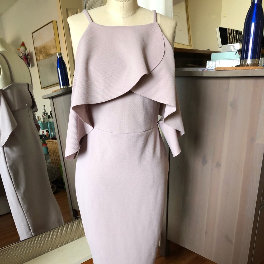 ASOS cold shoulder light mauve dress sized US 6.